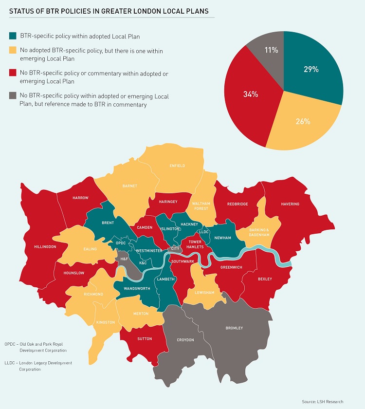 Build to Rent London Map